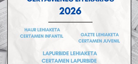 Imagen Antsoainek bere literatur lehiaketen deialdia egin du