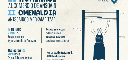 Imagen Ansoáin invita a la ciudadanía a participar en el II Homenaje al Comercio Local